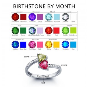 Sterling Silver Personalized Birthstone Ring JEWJORI101784